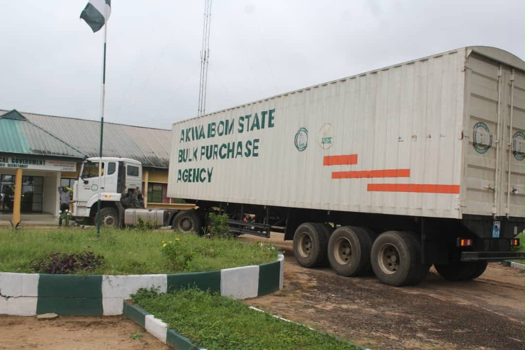 AKSBPA delivery truck arriving at a Local Government Secretariat
