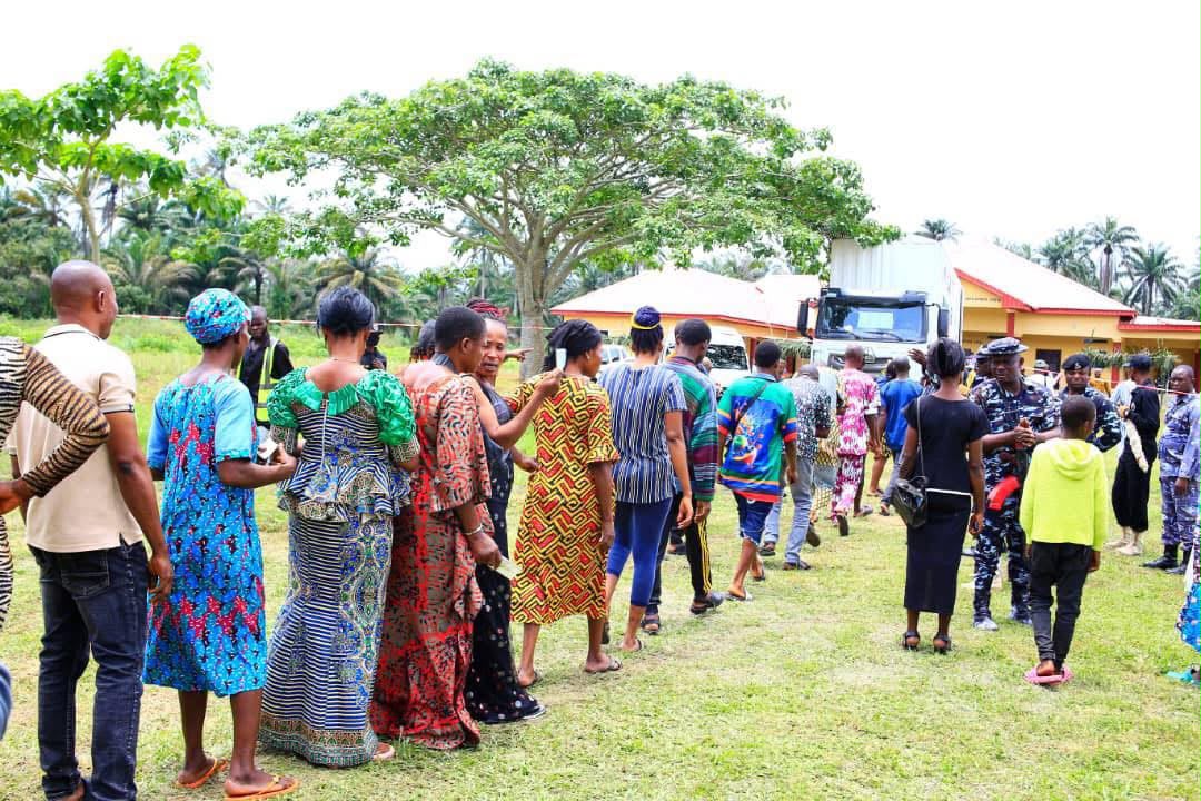 Food supplies staged ahead of community distribution